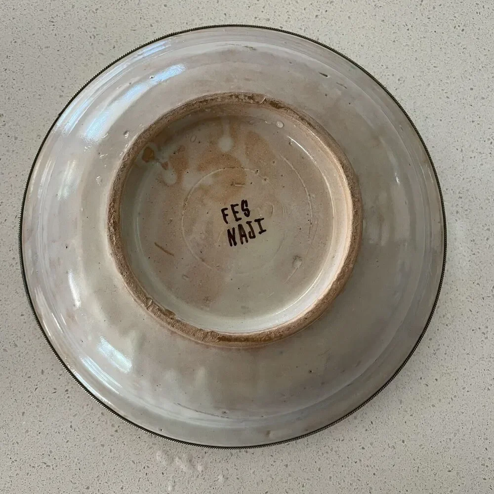 Moroccan Ceramic Bowl with Lid Tajine from Fez Polychrome Fes Naji - Picture 12 of 12